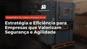 Empilhadeira movimentando carga pesada em armazém logístico em São Paulo